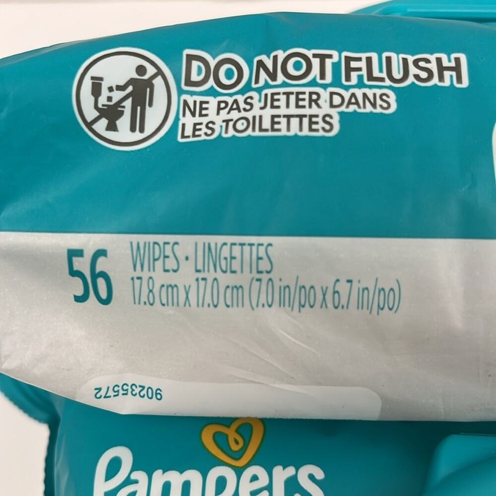Pampers Multi-Use Baby Wipes 56 Ct Bundle of 3 Pop Top Packs Fragrance Free - Picture 5 of 6